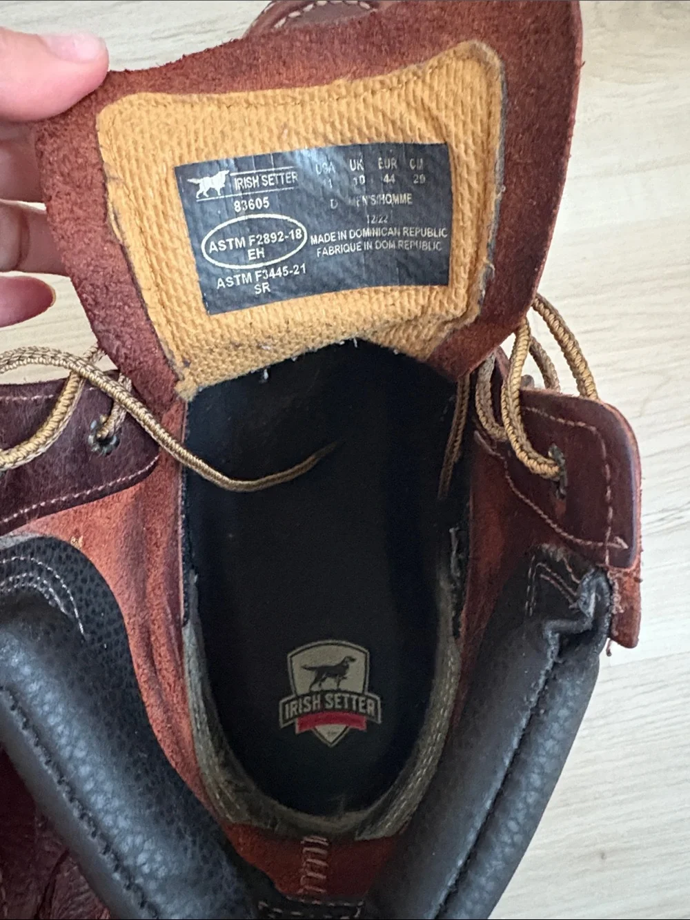 Irish Setter Brown Leather Moc Toe Lace-Up Boots